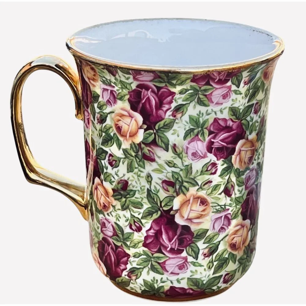 Royal Albert Old Country Roses Chintz Collection Mug 1998 Cup Bone China 4” T